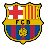 Official FC Barcelona football club crest with red and blue stripes and yellow shield.