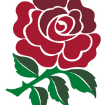 Stylised red rose logo for The Flying Horse pub in the UK.
