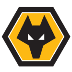 Logo of The Flying Horse pub featuring a stylised wolf head in black and yellow.