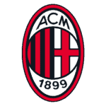 AC Milan football club logo displayed at The Flying Horse pub in UK.